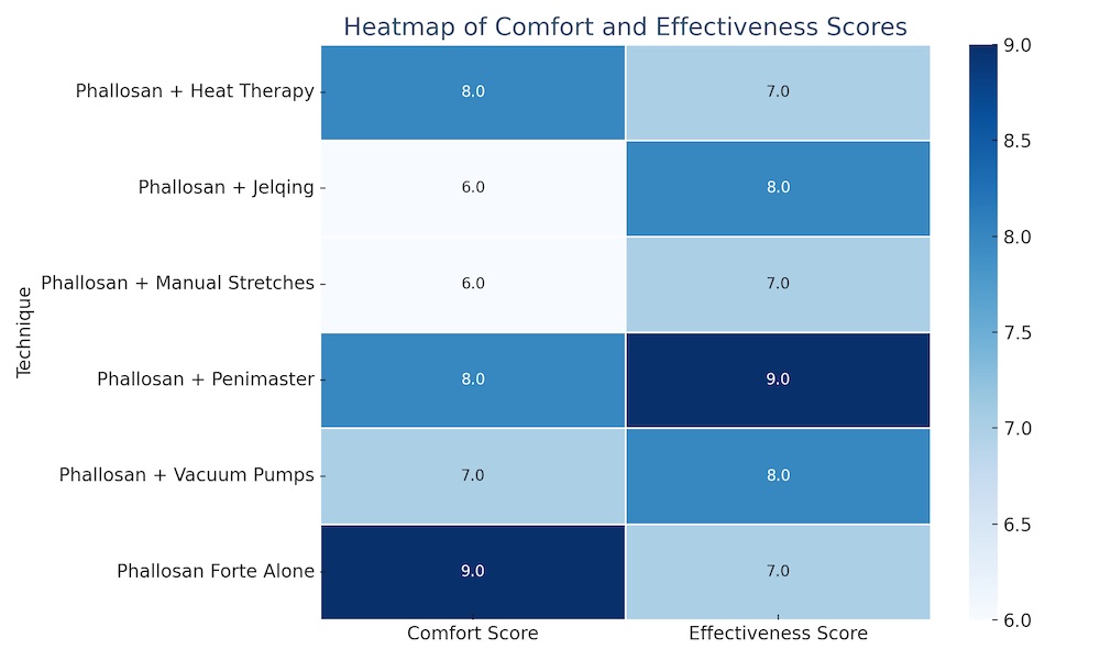 phallosan forte heatmap of comfort effectiveness heatmap